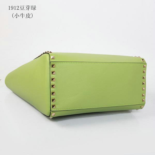 2014 Valentino Garavani rockstud double handle bag 1912 green on sale